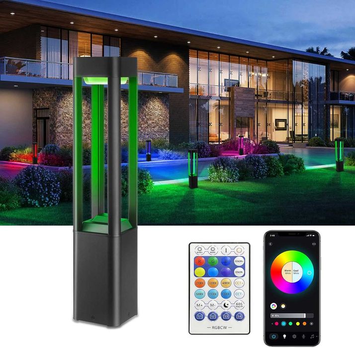 Смарт външна лампа Yotivki, RGBCW LED, приложение, дистанционно, IP65