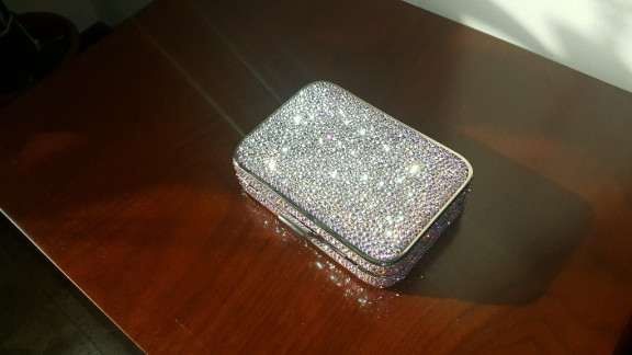 Geanta / plic / Clutch NISSA cu cristale Swarovski