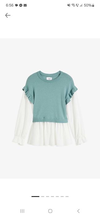 Pulover cu poală și mâneci aplicate, 44-46