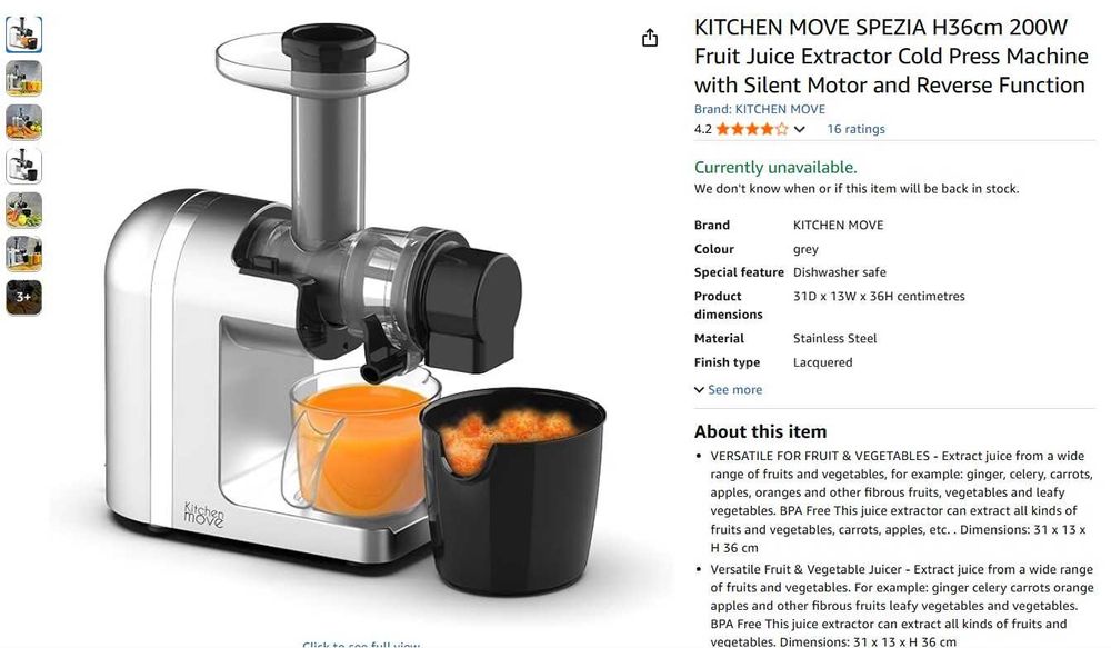 Mașină de presat la rece cu extractor de suc de fructe