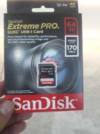 Флешка SanDisk Extreme pro 64gb 170mb/s (доставка по городу)