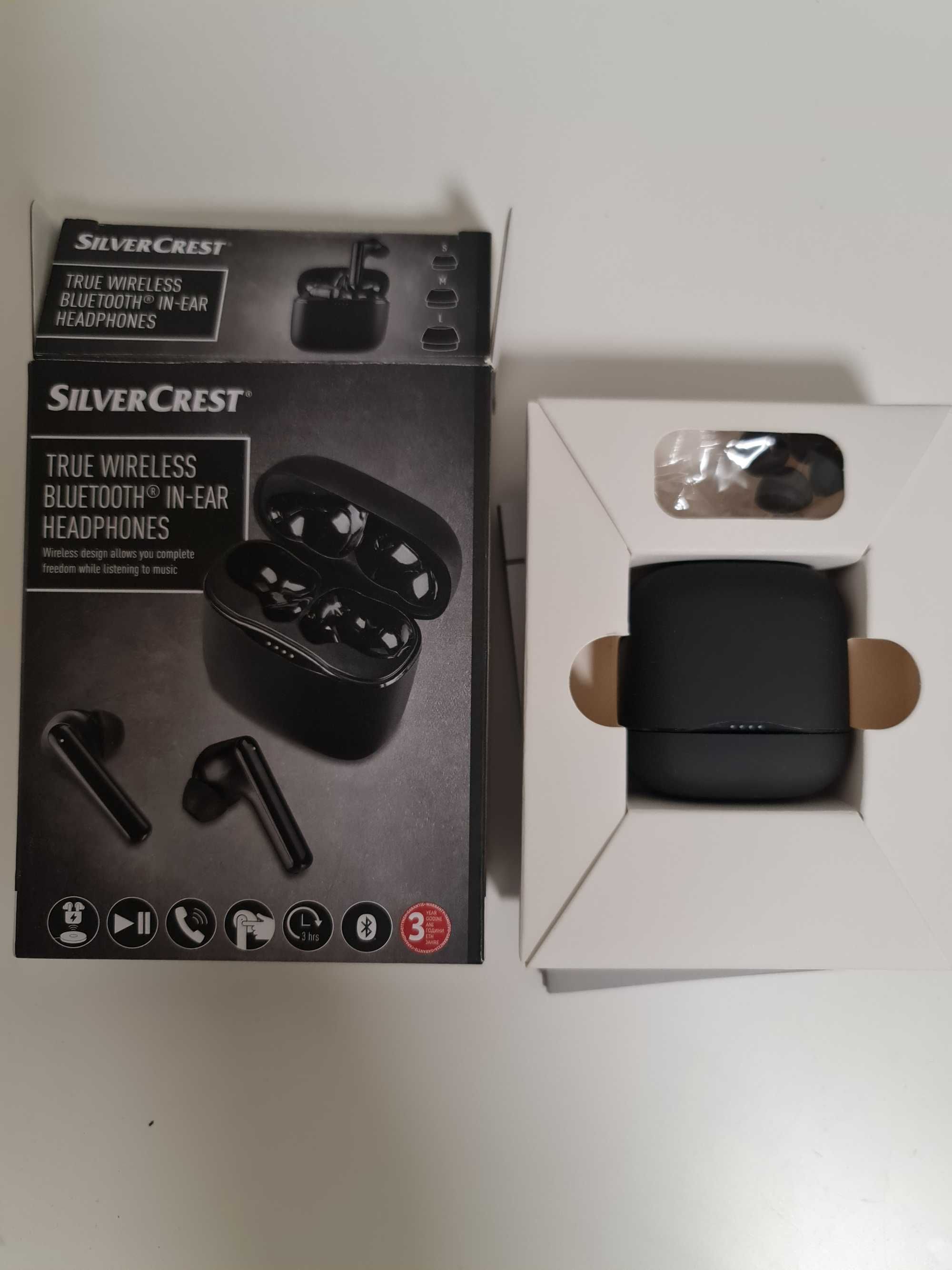 Casti wireless Bluetooth in ear Silver Crest