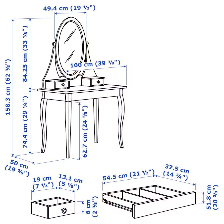 Vand masa toaleta Ikea