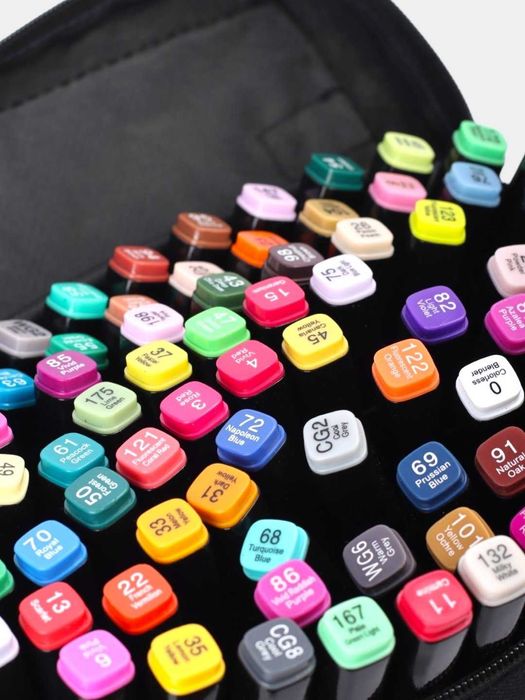 Набор маркеров для скетчинга , двусторонние фломастеры