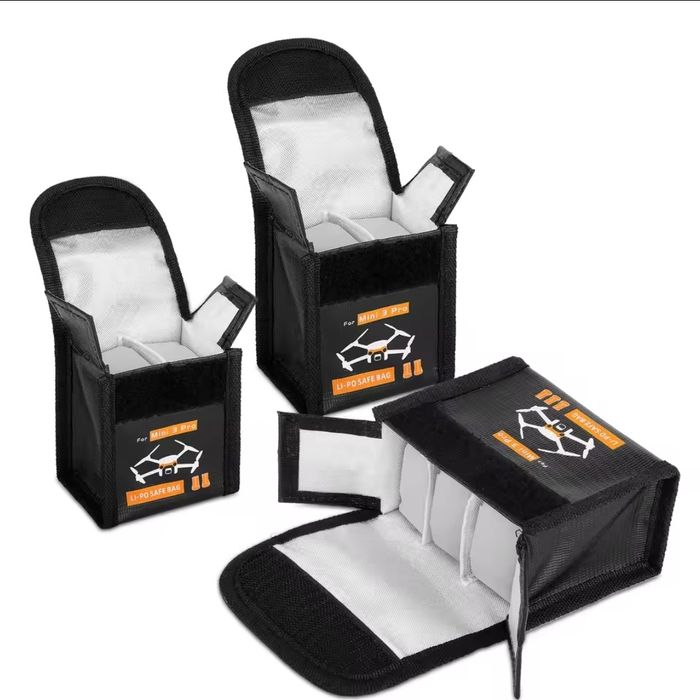 Husă transport acumulatori dronă în bagajul de cală