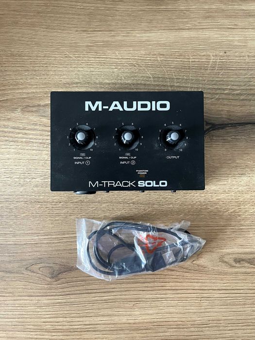 Audio-Technica AT2040 + M-Audio M-Track Solo + стойка