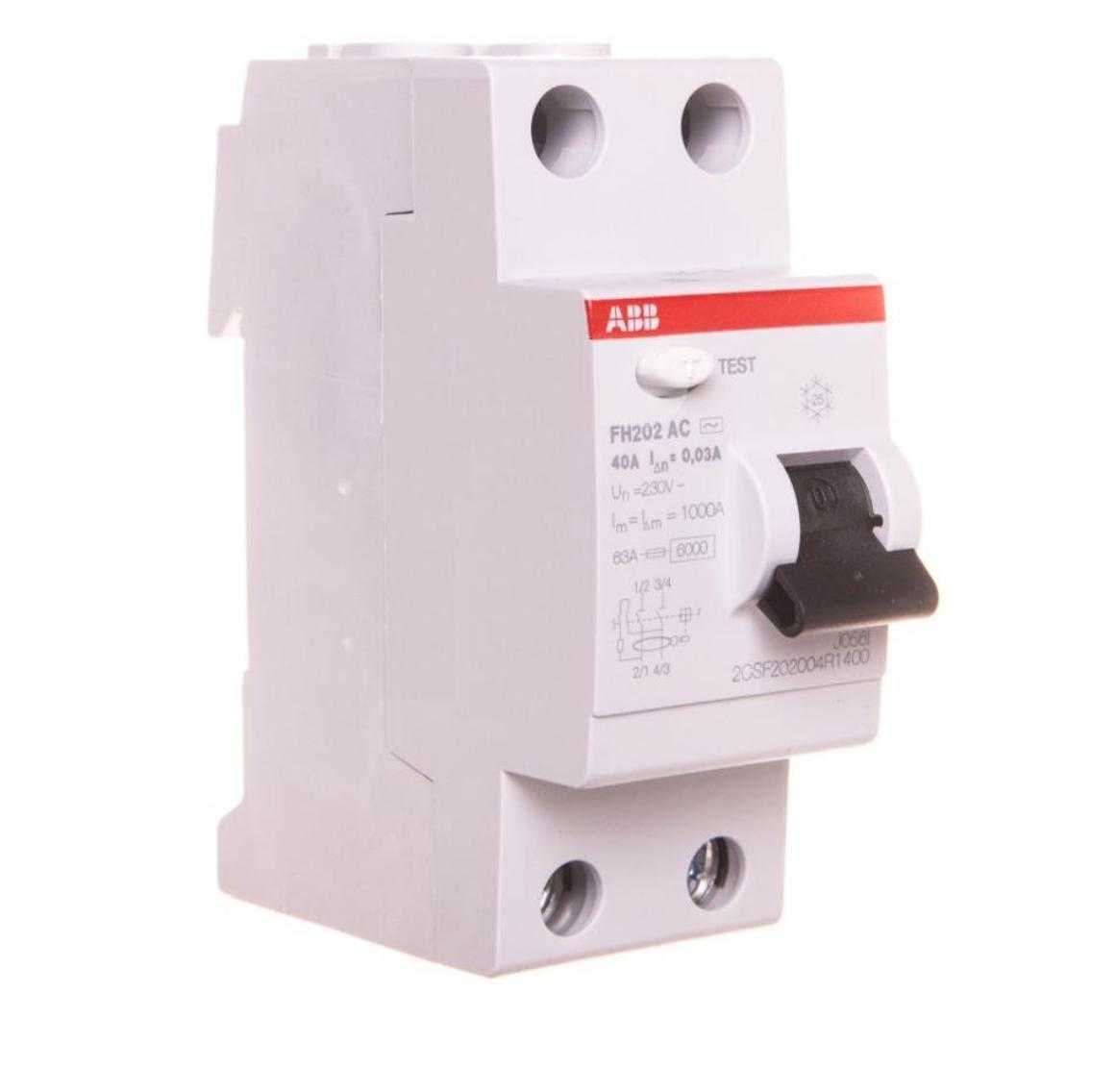 Дефектнотокова защита, 2P, 40A, 300mA, ABB FH202 AC-40/0,3