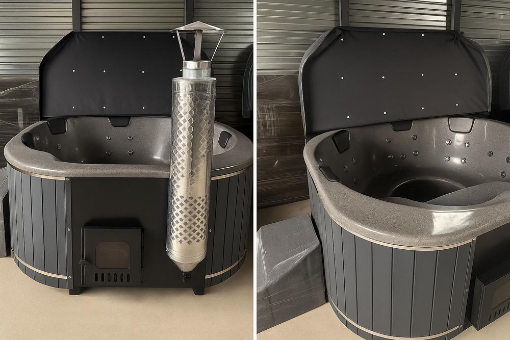 Ciubăr/jacuzzi din fibră de sticlă