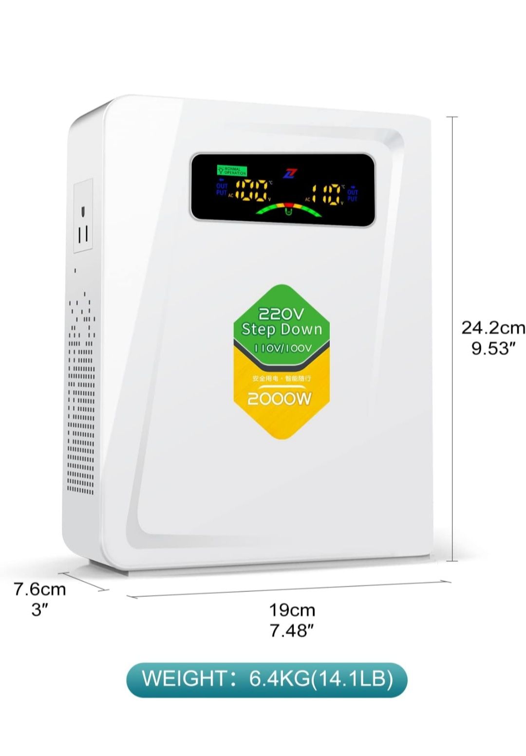 Transformator 2000W – Convertor de Tensiune 230V → 110V