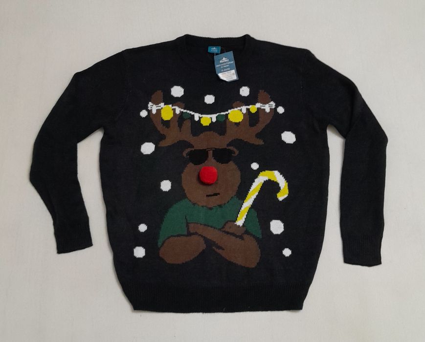 Pulover de Crăciun cu Rudolph, Nou, mărimea XL, Nr. 56 - 58 unisex
