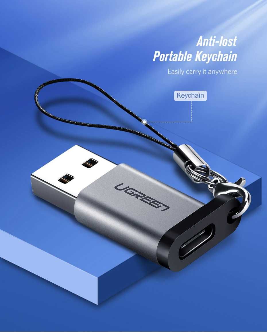 Переходник c  USB TYPE-C to USB TYPE-A USB 3.0  Бренд: Ugreen