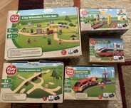 Set tren din lemn Playtive , extensie , macara , tren pasageri