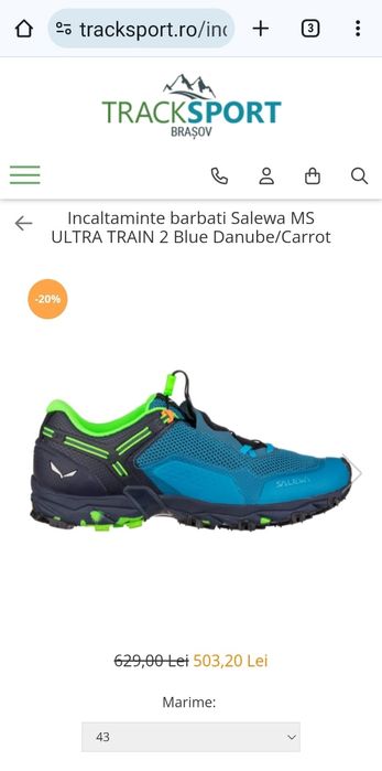 Adidasi trekking / drumetii SALEWA Ms Ultra Train 2 marimea 42