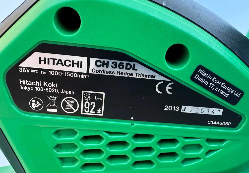 Hitachi CH 36 DL - Мощен акумулаторен храсторез 36V