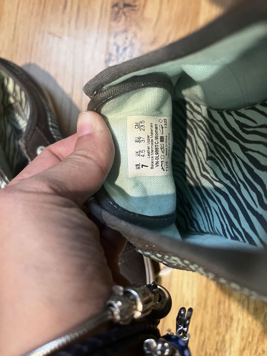 Дамски обувки естествна кожа на ток и Vans 37 в сиво и ментово