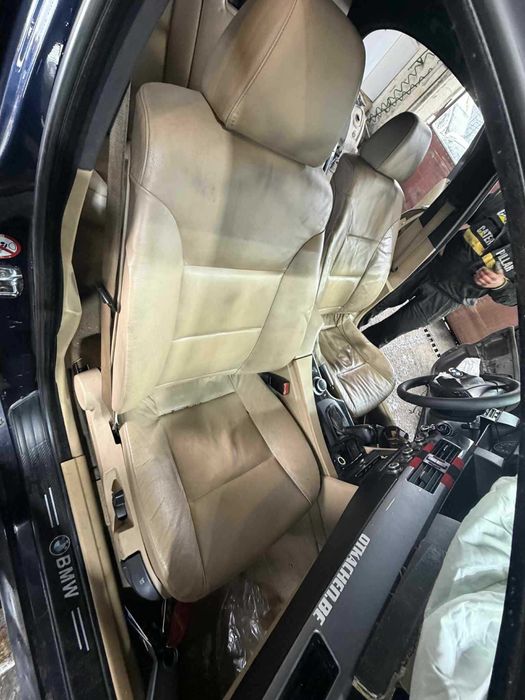 кожен салон и черен таван bmw e60 530d бмв е60