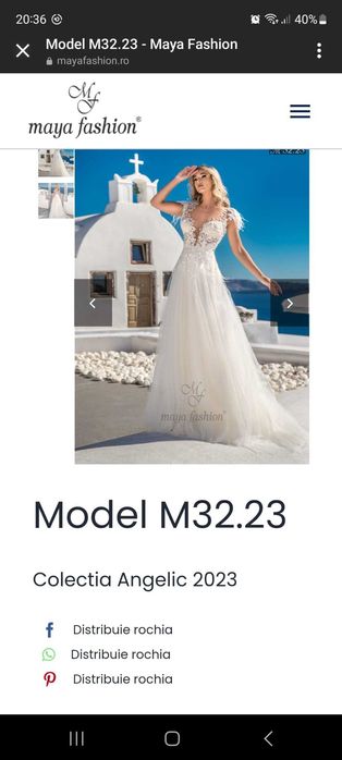 Rochie mireasa (colectia 2023 - Maya Fashion)