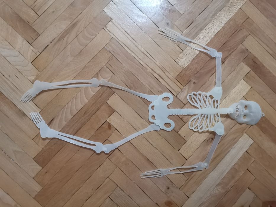 Хелоуин украса лампички Прилеп скелет каубой размер S