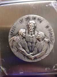 Масивен сребърен медал Ватикана.