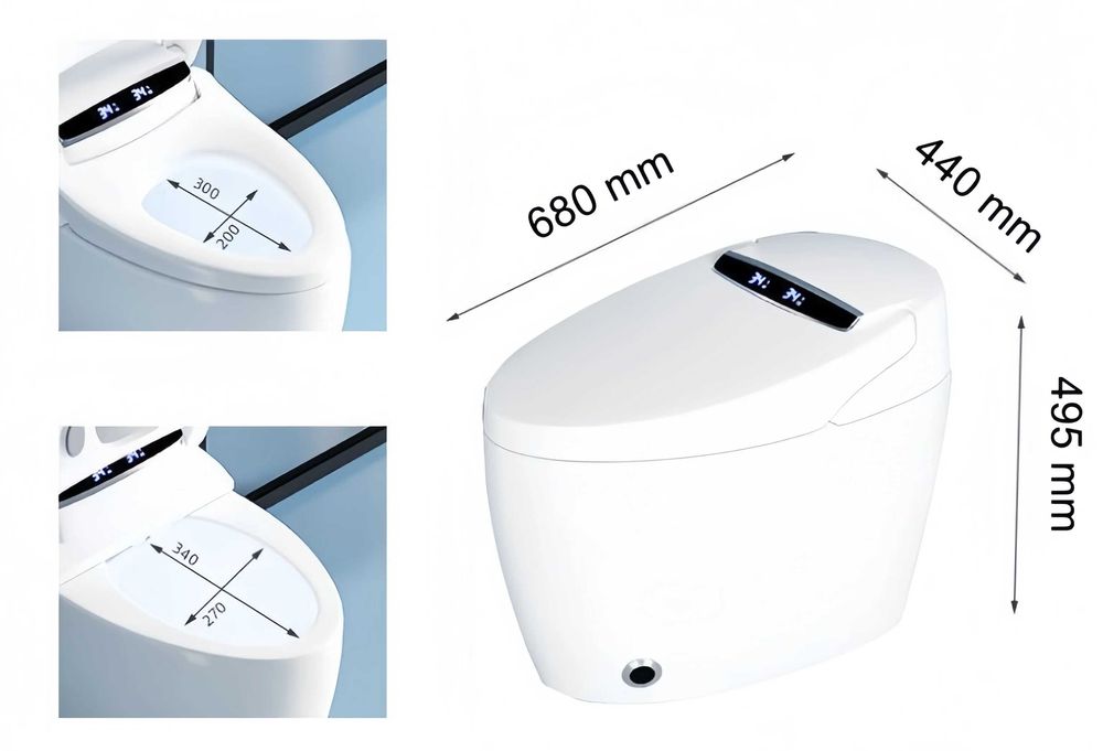 Мултифункционална смарт тоалетна F03 с биде, подгрев, сушене, масаж