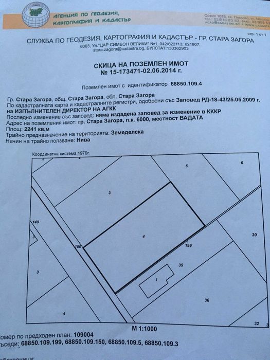 Продава се Парцел в Стара Загора, Казански - изток - 2241 кв.м за 29 €/кв.м - Снимка #1