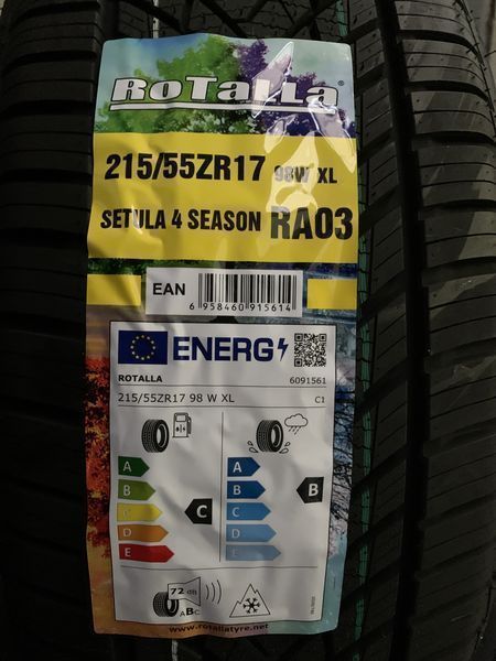 Нови всесезонни гуми ROTALLA SETULA 4 SEASON 215/55R17 98W XL НОВ DOT