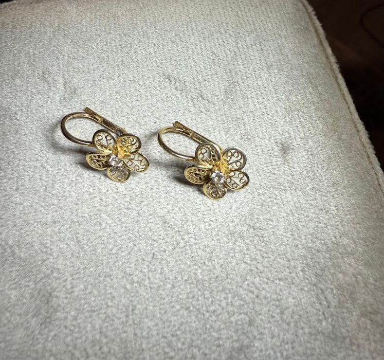 Cercei din aur in stare perfecta 14 karate de la Splendor