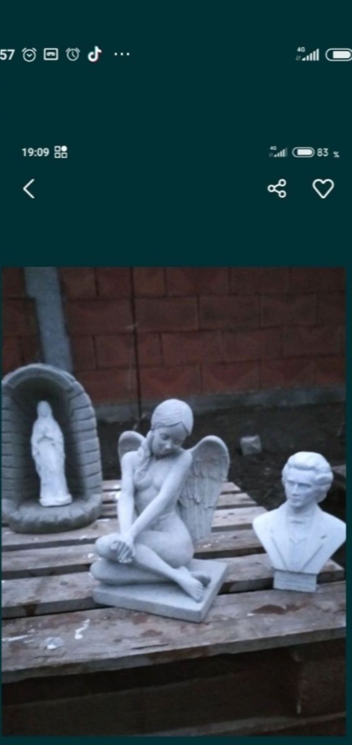 Statuetă Leu mare,din ciment sau din ipsos