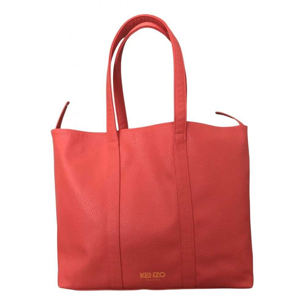 Дамска чанта Kenzo в коралов цвят