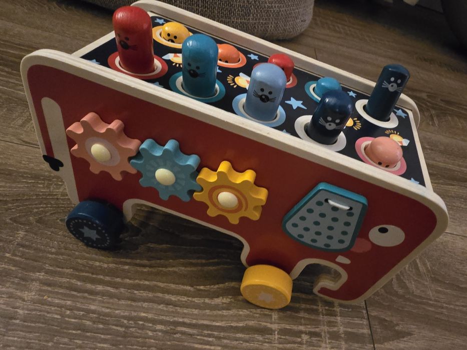 Set joc educativ din lemn, LandToys, cu elefant