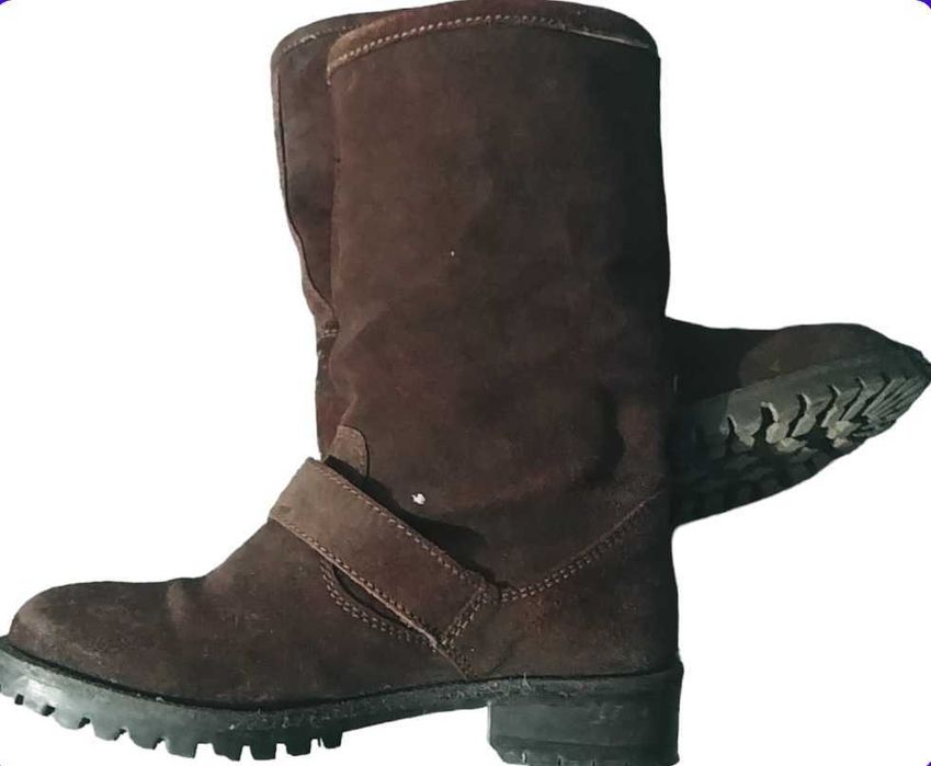 Cizme piele intoarsa, 35,5-22,5 cm