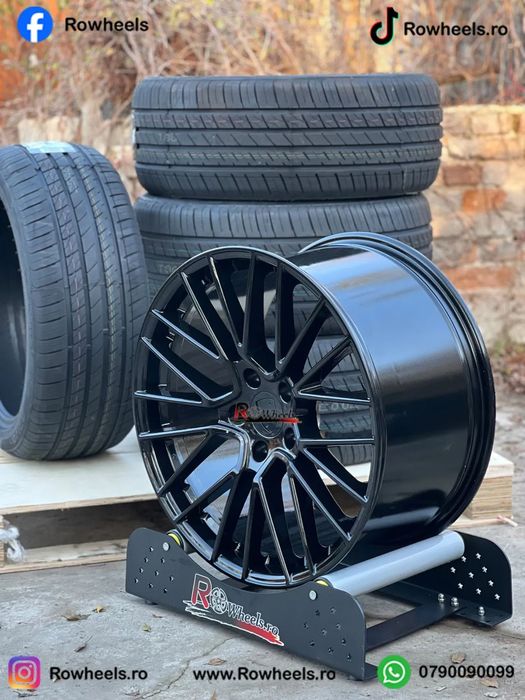 Jante Porsche R21Panamera porsche cayenne negru lucios PORSCHE anvelope vara sau iarna 285-40-21-315-35-21 jante in doua latimi