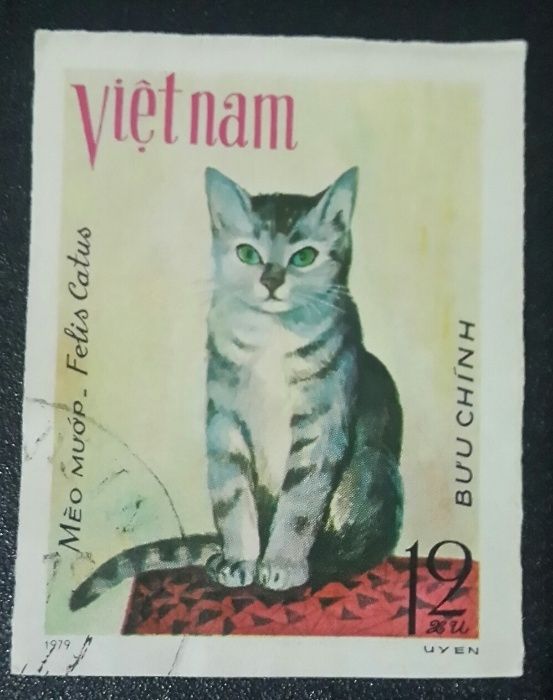 марка почта Vietnam "felis catus"