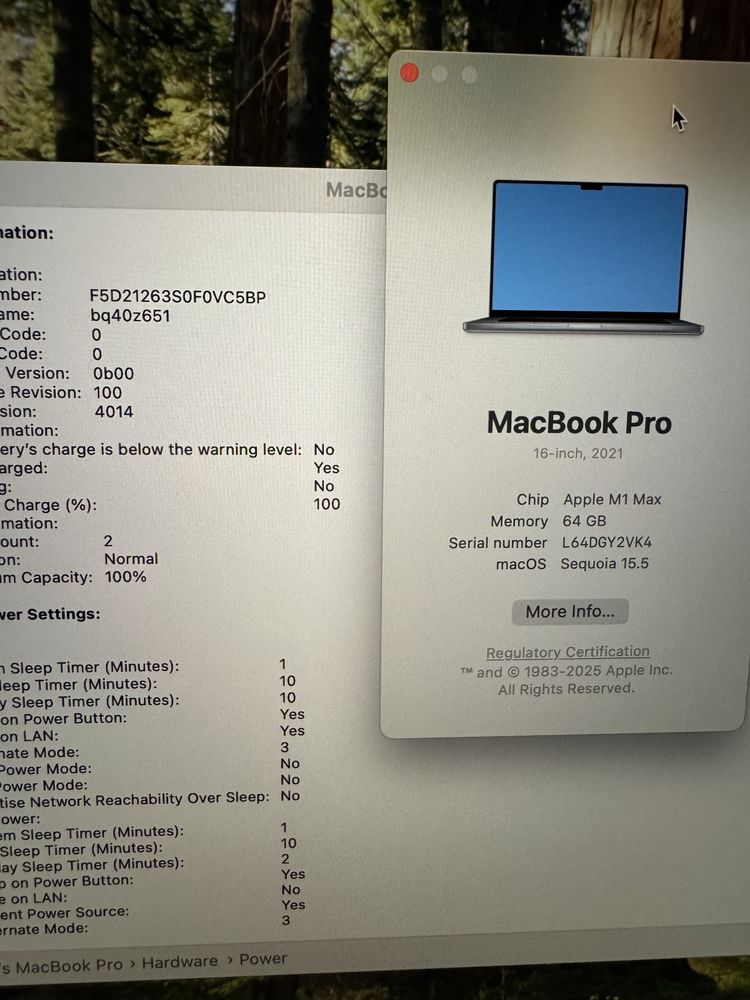  MacBook Pro 16**M1 MAX**64 GB**1 TB SSD**