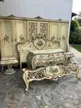 Dormitor stil Baroc Venetian cu picturi florale manuale
