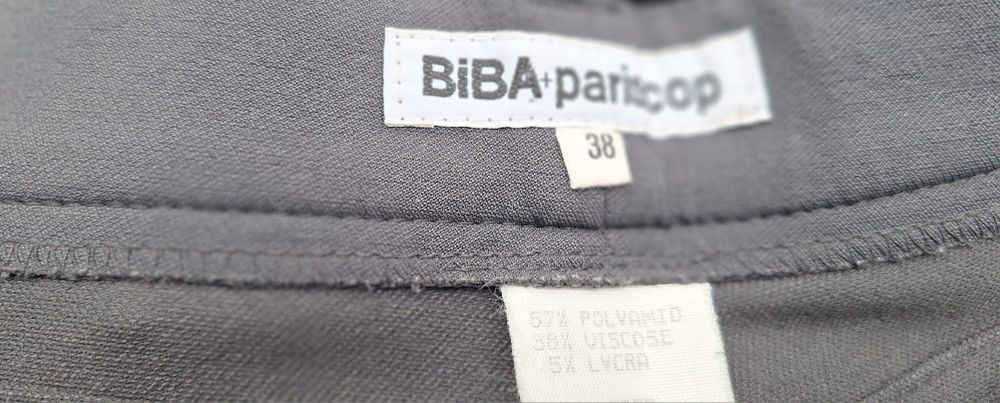 Pantaloni piele naturala cu textil spate