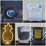 Decoratiune baiat glob magnetic lampa ananas cadou light box ceramica