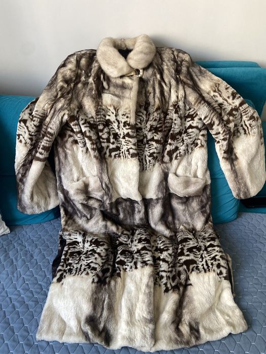 Норковая шуба необычного цвета