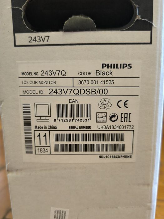 LCD монитор Phillips 24' инча Full HD 1920 x 1080