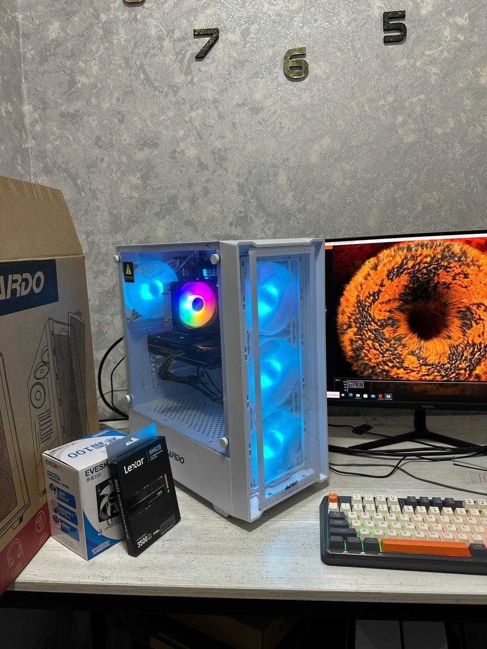 Игровой кейс / RX 580 8gb / DDR4 16gb / 10 ядер 20 потоков