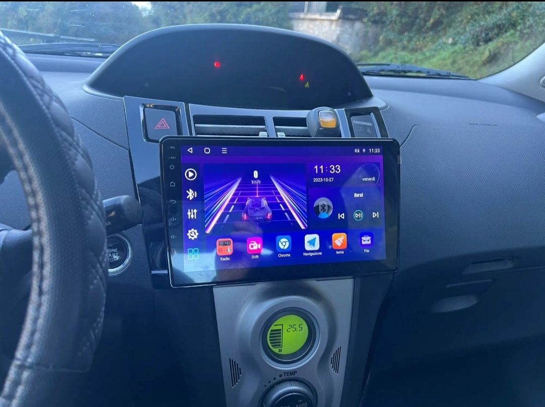 Navigatie android Toyota Yaris Waze YouTube GPS BT USB