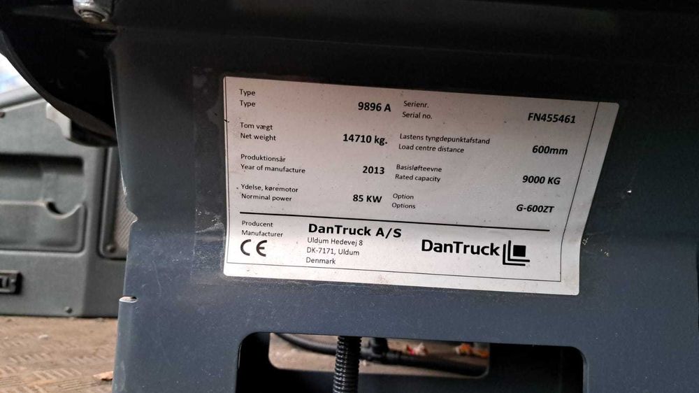 Stivuitor Dan Truck  9 tone , an 2013 , ridica la 6 metri