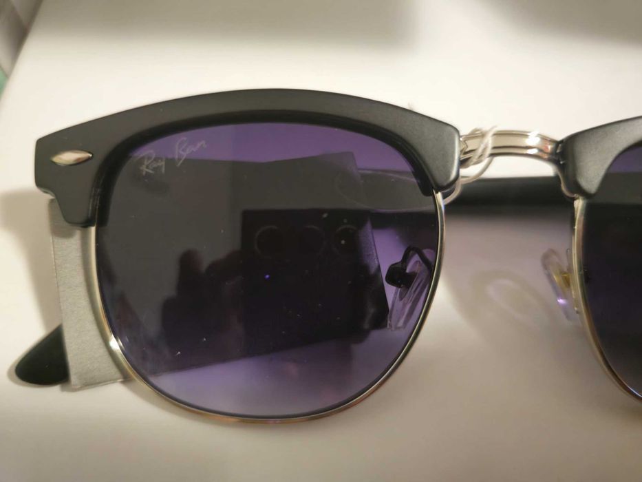 Ochelari de soare Rayban RB Clubmaster, lentila mov