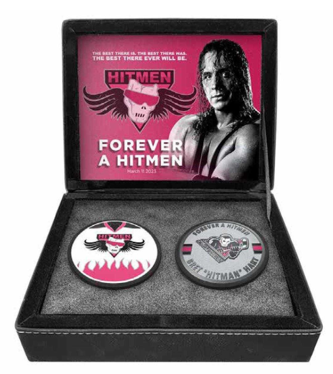 БРЕТ ХАРТ / Bret "Hitman" Hart - Calgary Hitmen Puck Set