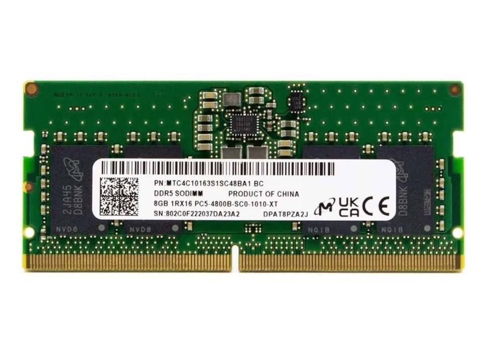 Продам ОЗУ DDR5 4800 SO-DIMM Micron MTC4C10163S1SC48BA1 8 Гб*2