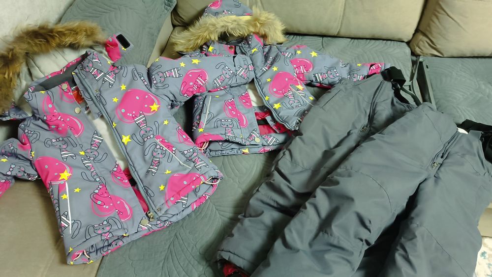 Зимние полукомбинезоны на девочку