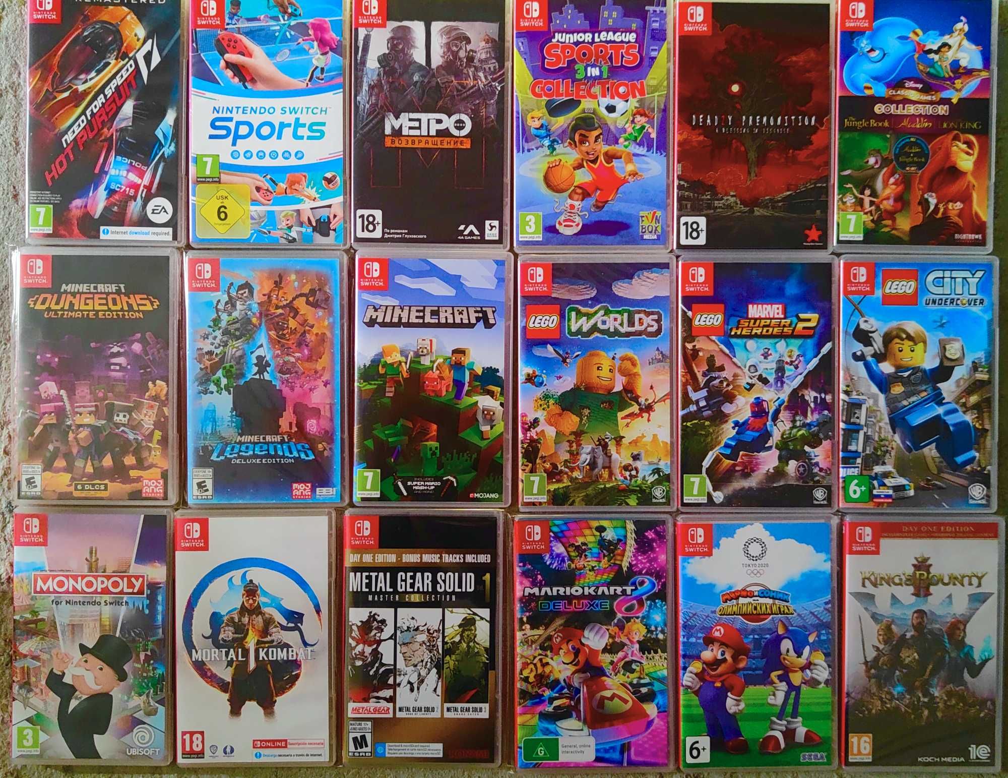 Игры картриджи на Nintendo Switch ( список в объявлении )