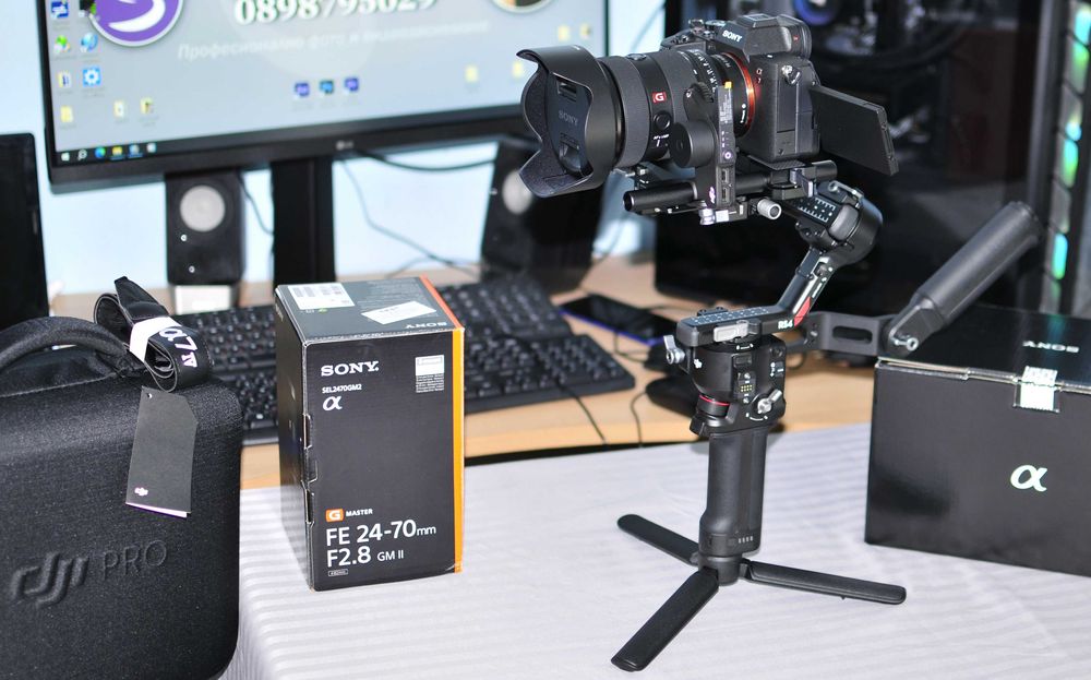 фотоапарат Sony A7 IV + обектив Sony FE 24-70mm f/2.8 GM II