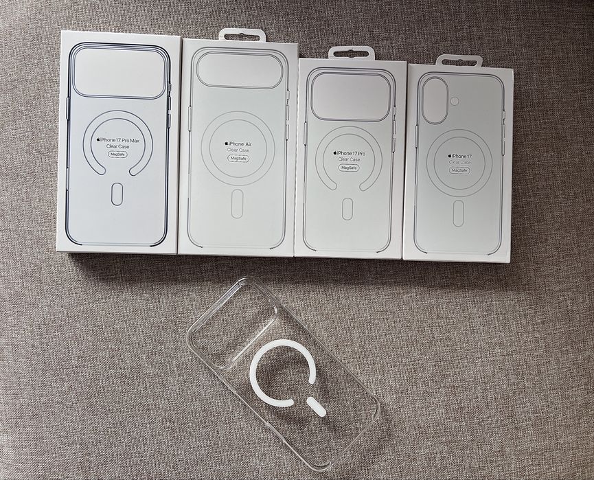 Husă Apple Clear Case cu MagSafe - iPhone 17/Pro/Pro Max/Air