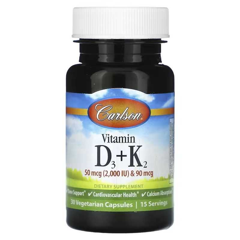 Carlson D3 K2 Витамин D3 K2 Д3 К2 2000 МЕ и 5000 МЕ